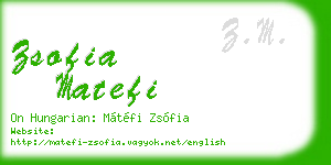 zsofia matefi business card